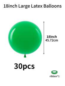 36/18 Zoll große grüne Latex-Ballons - 2/4/6/10/18/30 Stück tiefgrüne runde Helium-Ballons, geeignet für grünes Dschungel-Thema Hochzeit, Jahrestag, St. Patrick's Day, Geburtstags-Party, Baby-Shower, Weihnachten, Halloween, Gender-Enthüllungs-Party Dekoration - Grün - Übersicht 15