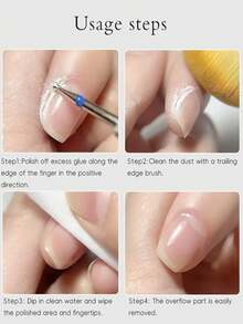 5pcs Butterfly Shaped Nail Grinding Heads, Diamond Coated Sanding Accessories For Nail Drill - Multicolor - View 3