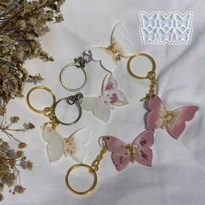Khuôn nhựa tự làm, bộ khuôn mặt dây chuyền hình bướm, thích hợp để làm nhựa epoxy, thạch cao, nến, tinh dầu thơm, trang trí nhà cửa, trang trí đám cưới, khuôn silicon.