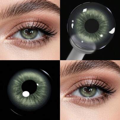  LEERMOO 6-Month Disposable Natural Looking Eye Enlarging Soft Comfortable Lenses For Daily Makeup Party Best For Dark Eyes Women Girls