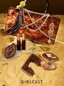 GIRLCULT #01 Rosewood 面部彩盤，面部雕塑、修容與高光 | 光澤與啞光 - 通用淺色調 | 不油膩、長效持久，易於雕塑面部並打造輕盈妝感 韓系美妝 #萬聖節、派對、禮物、角色扮演、幽靈、恐怖，15g/0.53 Oz - #01 Rosewood - 查看 11
