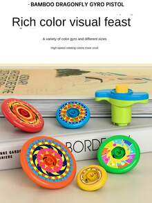 Kids Toys, Party Supplies, Creative 5-Layer Stacking Spinning Top Toy, Classic Mini Spinning Top Toy, Relaxing & Fun New Spinning Top, Multi-Layer Stacking Rotation, Holiday Gift (Colors Of Spinning Top And Launcher Are Random) - Multicolor - View 6