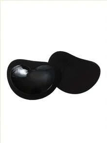 2PCS/1pair Chest Pad Bikini Set Women's Invisible Padding Hook And Loop Bra Inserts Sponge Bra Breast Push Up Pads Swimsuit Silicone Bra Pad Thicker Nipple Cover Boob Pads Stickers Patch - Apricot - View 10