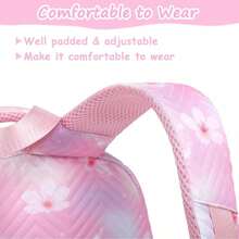 水豚主题大容量背包 - 可爱的蓝粉色拉链封口，带笔记本电脑隔层，耐用涤纶材质，轻便时尚，适合通勤和返校，加厚肩带，安全拉链封口，旅行背包，趣味设计，结实耐用，返校用品必备 - 多色 - 查看 4