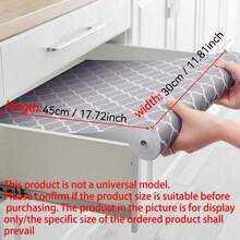 1 Roll Thick Gray Non-Slip Washable EVA Refrigerator/Cabinet Liner Mat, Easy To Cut - Grey - View 13