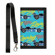 Hook And Loop Tri-Fold Neck Wallet, Fashionable Minimalist Design, With Lanyard To Prevent Dropping, Suitable For School, Travel - Multicolor - View 7