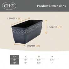 Classic Home and Garden - Macetero corintio 10 Pulgadas Color Gris tormenta - Gris tormenta gris - Ver 5