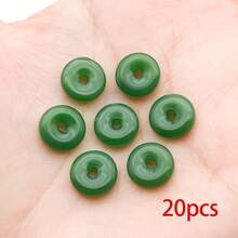 20个圆形玻璃和平扣吊坠，祝福扣挂件，适用于DIY项链、手链、耳环等首饰制作工艺品，尺寸：8/10/12/15/18/20/22/25毫米 - 彩色 - 查看 20