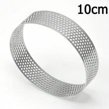 Stainless Steel Round Tart Ring With Holes, Non-Stick Baking Metal Round Cake Mold, Suitable For Cookies And Fruit Tarts, Moisture-Proof Soft Bottom For Even Baking - Multicolor - View 10