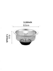 1个不锈钢厨房水槽排水过滤器，食物残渣收集器，适用于大多数水槽排水口，厨房水槽篮式过滤器，适合作为情人节、婚礼、生日礼物 - 銀色 - 查看 3