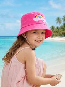 1pc Rainbow Horse Design Sun Hat, Cartoon Kids Cap, Foldable Lightweight Casual Hat For Children, Suitable For All Seasons - 1PC - View 6