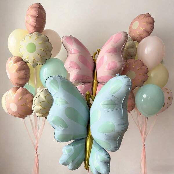 24/23/11pcs Butterfly, Flower, Unicorn Foil Balloons, Suitable For Unicorn Themed Birthday, Shower, Wedding Party Supplies, Valentine's Day, Wedding Anniversary, Birthday Celebration, Party Decoration, Indoor/Outdoor Decor, Bridal Shower, Mother's Day, Family Party Decoration