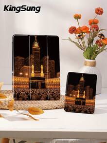 Kingsung Ốp bảo vệ máy tính bảng họa tiết Thánh đường Mecca và các vị thần, tương thích với iPad 9.7/10.2/10.5/10.9/12.9/Pro 11, Galaxy Tab S6 Lite 10.4 inch, Kindle Paperwhite thế hệ thứ 12 năm 2024, Kindle thế hệ thứ 11 năm 2022, cung cấp khả năng chống sốc mềm mại, hỗ trợ chân đế thông minh/tự động bật/tắt màn hình. - Nhiều màu - Xem 9