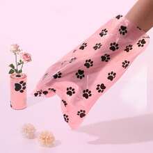 Túi đựng chất thải cho chó mèo in hình dấu chân màu hồng, bền chắc, chống rò rỉ, dạng cuộn dễ xé tiện dụng cho việc dắt chó mèo đi dạo (1 cuộn 15 cái, 2 cuộn 30 cái, 6 cuộn 90 cái - Có hộp đựng) - Nhiều màu - Xem 2