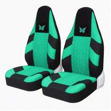 1pc/2pcs All-Season Car Seat Cover, Fabric Thin Anti-Dirty Cushion Cover, Breathable Elastic Mesh Seat Cover, Tire Embossed Butterfly Print Seat Cover (Lightweight Sheer Fabric, Not Fleece Lined) - Head - View 15
