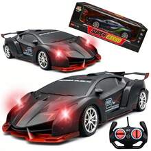 Black Remote Control Car With LED Headlight - Forward And Reverse Control - 藍色 - 查看 7