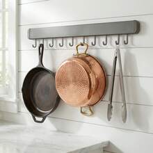 Kitchen Hanging Hook Rack, Adhesive Wall Mount Movable Utensil Pot Spatula Spoon Storage Organizer - Multicolor - View 12