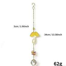 Boho Plant Crystal Suncatcher, Rainbow Prism Hanging Decor, Bedroom Balcony Garden Car Atmosphere Decoration, Girlfriend Festival Gift - 1 Item - View 2