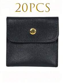 20/1pc Faux Leather Jewelry Pouch With Snap Closure, Jewelry Storage Bag - Luxury Gift Bag For Earrings, Necklaces, Bracelets And Rings - Pu Leather Storage Bag - View 16