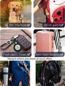 1/3pcs Pet Locator Protective Case Keychain, Compatible With Apple Airtag Pet Tracker Anti-Lost Device, Suitable For Cats, Dogs And Other Small Animals (Airtag Not Included) - Multicolor - View 4