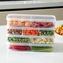 1/5pcs Food Prep Storage Containers - Multi-Compartment Reusable Bento Lunch Boxes, Suitable For Home, School, Work And Travel, With Lids Food Containers, Snack Containers, Adult Portion Control Bento Lunch Boxes, Fruit Serving Trays - Multicolor - View 7