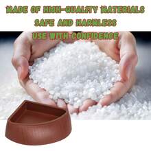 Reptile Feeding Bowl, Tortoise Water Bowl, Lizard & Frog Feeding Tray, Pet Drinking Water Dish, Pet Food Container - Black - View 2