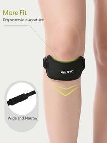 AOLIKES 1pc Non-Slip Lightweight Running Sports Fitness Cycling Knee Brace - Multicolor - View 4