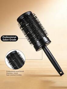 Bộ 5 lược uốn tóc chuyên nghiệp, 5 lược tròn bằng nhôm, lược tạo sóng lớn, dụng cụ tạo kiểu tóc chống tĩnh điện chất lượng salon. - Nhiều màu - Xem 5