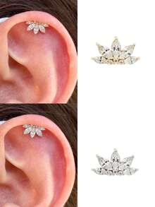 1 đôi bông tai nữ bằng bạc sterling 925 kiểu dáng bất đối xứng, mạ vàng 18K, không gây dị ứng, phong cách tối giản, quà Giáng sinh cho phụ nữ và thanh thiếu niên. - Kiểu 16 - Xem 22