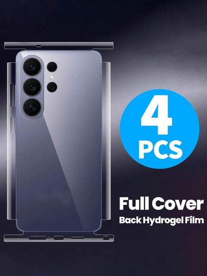 4片装全覆盖屏幕保护膜，背面水凝胶膜，兼容三星Galaxy S26 Ultra S25 S24 S23 S22 Ultra Plus S25 Edge手机配件