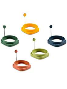 Silicone Egg Rings, Non-Stick Egg Molds, Silicone Pancake Molds, Can Make Perfect Fried Eggs, Heat Resistant, Suitable For Boiling Eggs, Making Pancakes, Crepes, Breakfast Sandwiches, Burgers - Multicolor - View 17