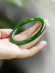 1pc Women's Fashion Jade-Like Bracelet (Suitable For 100 Lbs Women). The Bracelet Will Become More Transparent Under Light, Suitable For Daily Wear, Holidays, Travel, Beach Outfits, A Perfect Gift For Ladies, Wives Or Friends, Suitable For Christmas, Valentine's Day, Mother's Day, New Year Wear As A Delicate Accessory. (Please Choose Carefully According To Arm Size, As The Bracelet May Have Color Difference Under Different Lighting) - Multicolor - View 11