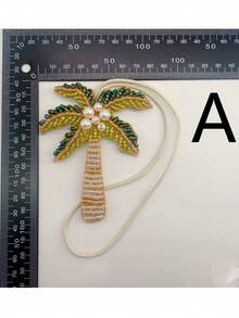 手工串珠棕榈树钥匙扣 - 热带风情，绿色、粉色和黄色树干设计 - 波西米亚风海滩派对礼物，男女皆宜，经久耐用的串珠配饰 - 旅行日常必备，棕榈树吊坠，礼品 - 多款 - 查看 5