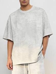 Áo thun nam cổ tròn, kiểu dáng thường ngày, đa năng, thích hợp mặc hàng ngày. - Màu Xám nhạt - Xem 1