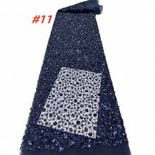 Vải ren châu Phi chất lượng cao năm 2026 với thêu sequin, vải ren lưới Pháp dành cho cô dâu và chú rể Nigeria để may váy cưới. - A - Xem 10