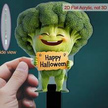 1个2D平面经典西部蓝色花卉亚克力花园标牌，适用于庭院、草坪和花坛，无需用电，2D打印 - C - 查看 4