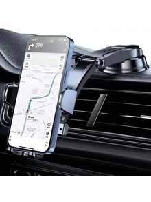 汽車手機支架 2026 新款重力感應儀表板手機架 通用汽車導航支架 360度旋轉吸盤手機架 - A - 查看 4