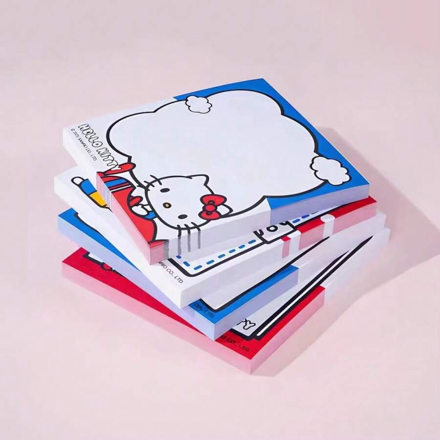 SANRIO 50 tờ giấy ghi chú hình mèo hoạt hình dễ thương, đồ dùng học tập cho học sinh, phần thưởng ở trường, quà sinh nhật cho bé gái. - Nhiều màu - Xem 1