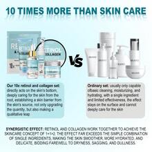Xioimy 8件套10倍胶原蛋白视黄醇面部护理套装，多功能护肤，包含面膜、眼霜、精华液、保湿霜，令肌肤光滑柔嫩，告别干燥暗沉，精美礼品套装 - 數量 - 查看 6