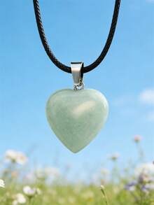 1/40/100pcs Various Natural & Synthetic Crystal Heart Pendant Necklaces - Multicolor - View 24