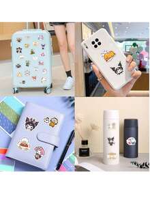 DOBBLE 100张卡通可爱贴纸，变装贴纸，乙烯基防水贴纸，适用于滑板贴花，DIY儿童青少年防水卡通贴纸 - 彩色 - 查看 9