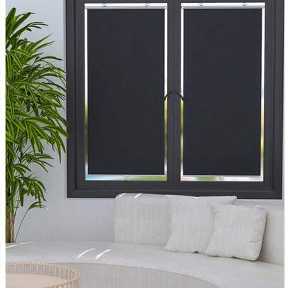 1 pieza Cortina opaca de fácil instalación con ventosas, sin necesidad de perforar, tela opaca para ventanas de automóviles, pantalla de privacidad fácil para cocina, baño, dormitorio, pasillo, parasol de automóvil, protección de privacidad, adecuado para el hogar y el vehículo, también se puede usar como barrera para mascotas, una película adhesiva conveniente para ventanas, decoración de pared, pegatina para ventanas. Protección de privacidad, regalo de Ramadán, cubierta de privacidad para automóvil en el Día de San Valentín