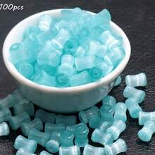 6x4毫米穿珠猫眼竹节玻璃珠，手工DIY串珠手链项链配件散珠 - 彩色 - 查看 15