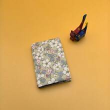 1pc Orange Blossom Fabric Book Cover, Handmade Flat Printed Planner/Notebook Sleeve, Gift For Book Lovers And Couples - Single Piece - View 10