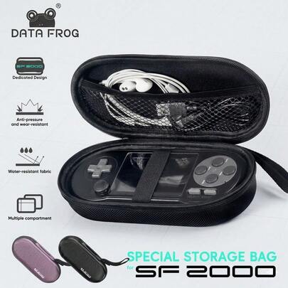 DATA FROG SF2000 原装便携保护包，适用于 SF2000 黑色游戏机配件