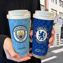 2026 FIFA 世界盃皇家馬德里隊徽保溫杯，520ml 316不鏽鋼便攜咖啡杯，學生旅行水壺，球迷周邊車用馬克杯，送給男性的創意禮物，俱樂部紀念款 - 彩色 - 查看 10