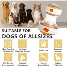 Interactive Dog Puzzle Toys For Boredom, Treat Dispensing Dog Toys, Dogs Enrichment Toy To Keep Them Busy, Treat Dispensing Slow Feeder,Mental Stimulation And Training (Orange) - trái cam - Xem 3