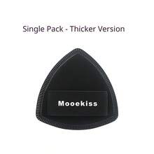 Mooekiss Dark Chocolate Powder Puff | 3T Thickened Rubycell Makeup Puff | Wet/Dry Use, No Powder Eating | Soft Fluffy Triangle Puff For Foundation, Concealer, Setting Powder | Artist Recommended - Black - View 9