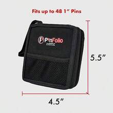 PinFolio Mini Show Pin Display Bag Lightweight And Compact Mini Sports Pin Book With Carry Strap For Easy Trading Up To 48 1-Inch Enamel Pins Pink And Light Pink - Pink Light Pink - View 3