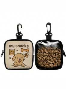 Cute Dog Pattern Dog Treat Bag, Dog Treat Bag With Hook And Zipper, Dog Training Pouch, Dog Treat Handbag - Multicolor - View 12